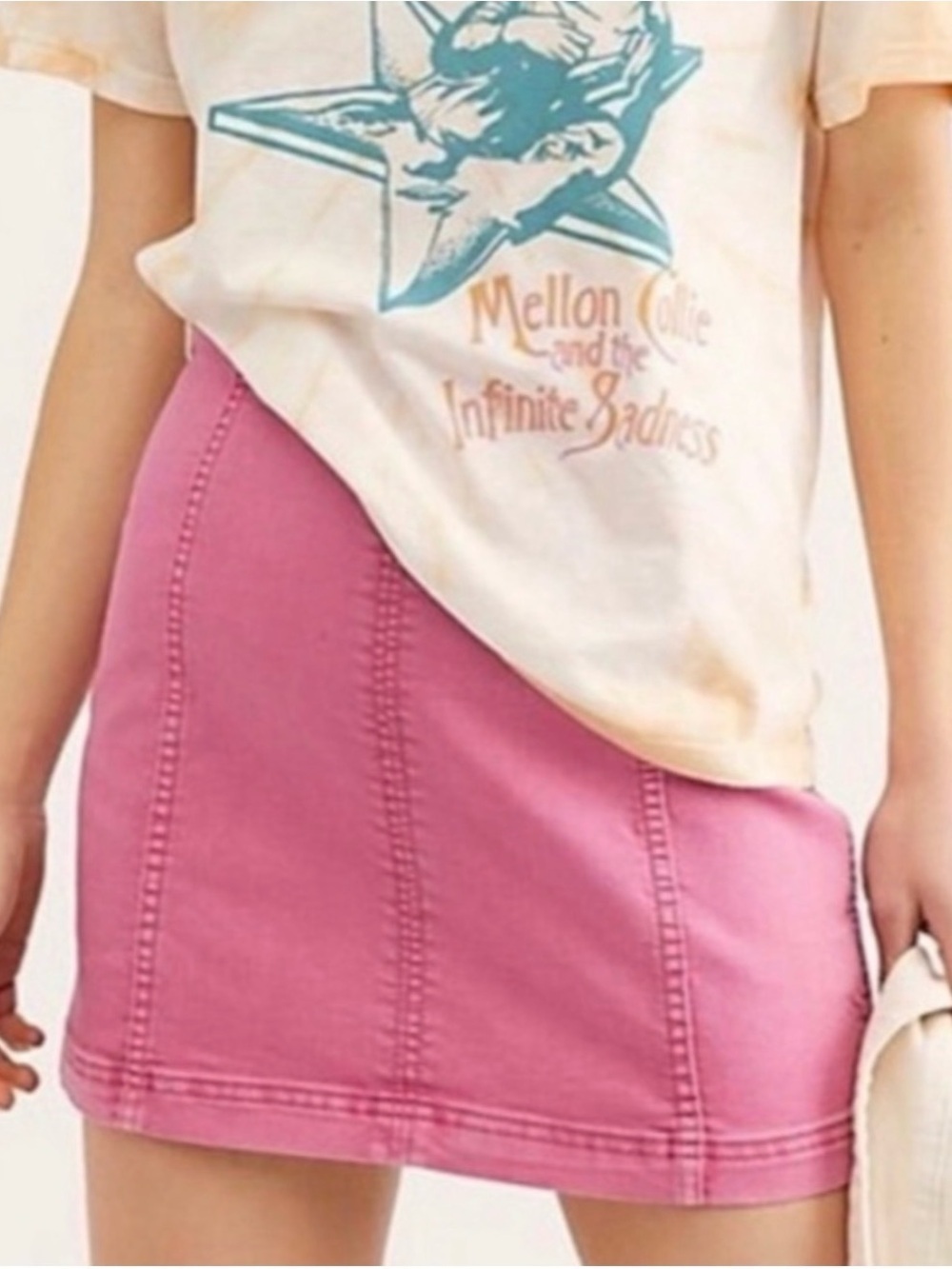 Free People Pink Mini Skirt Women's Casual Size 8